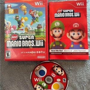 Nintendo Wii New Super Mario Bros. Game - Red